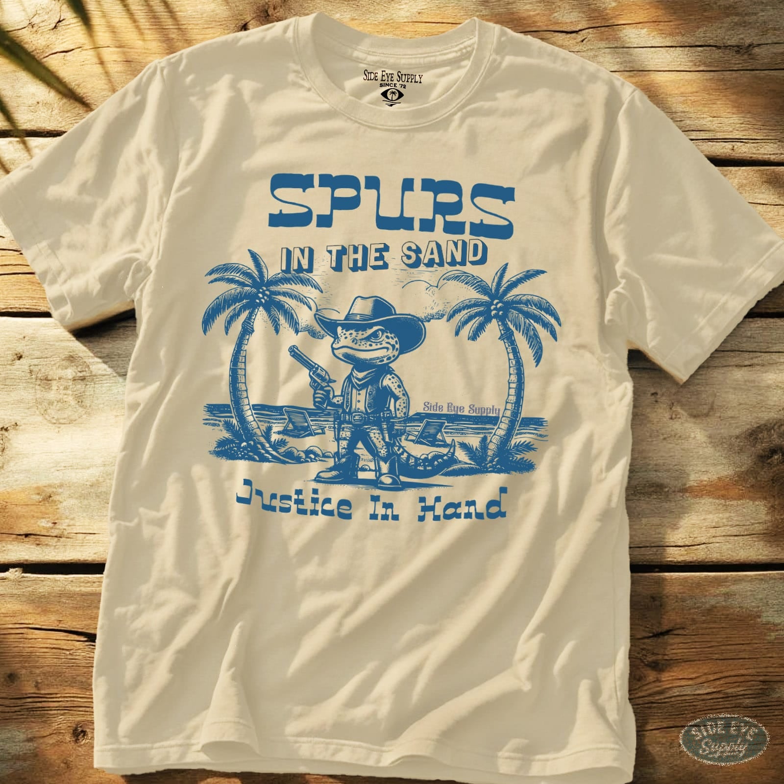 Spurs In The Sand Tee Natural / S - by Side Eye Supply - Surf Beach Life Apparel