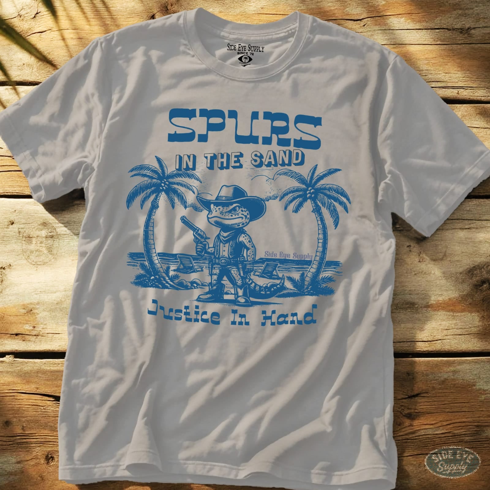Spurs In The Sand Tee Ice Grey / S - by Side Eye Supply - Surf Beach Life Apparel