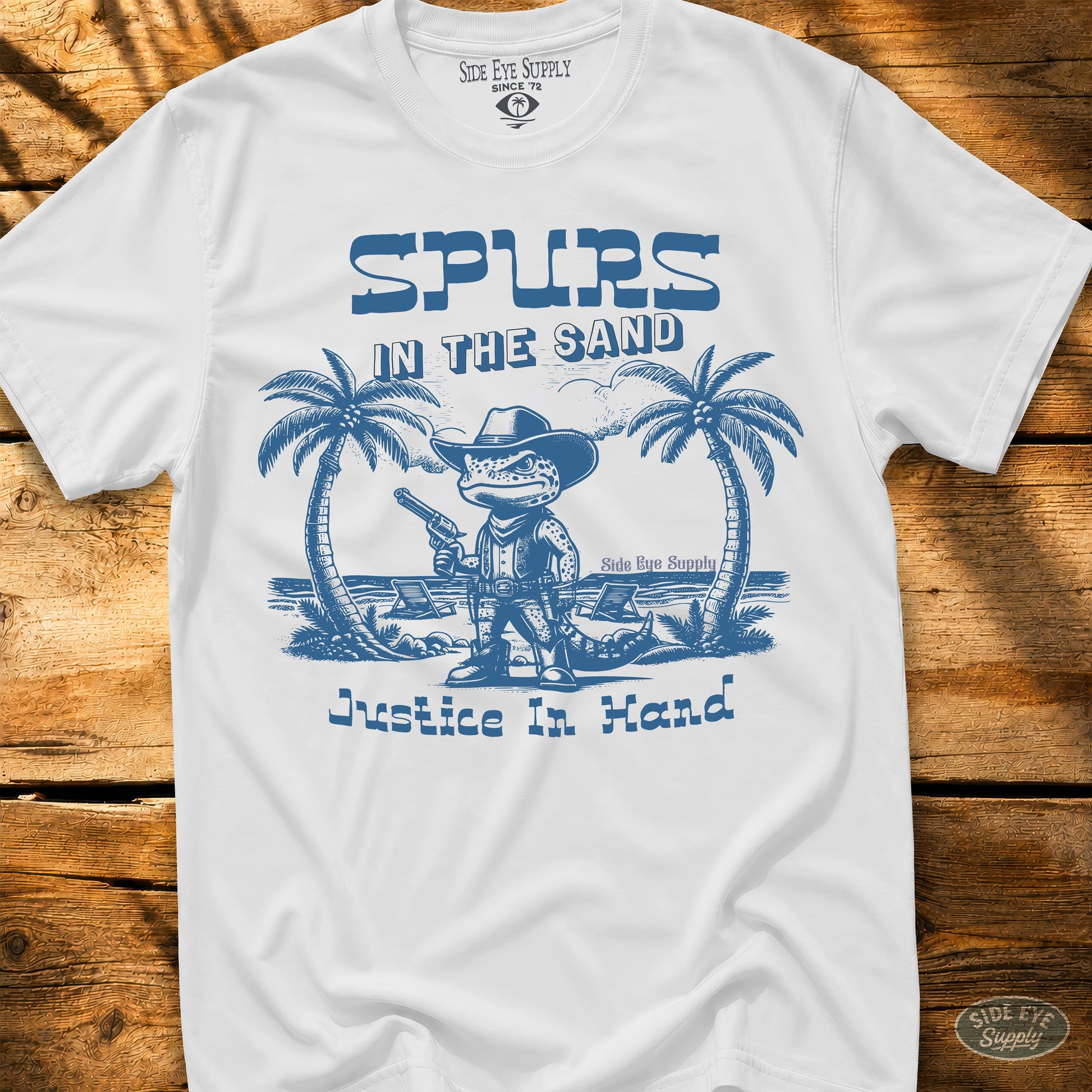 Spurs In The Sand Tee White / S - by Side Eye Supply - Surf Beach Life Apparel