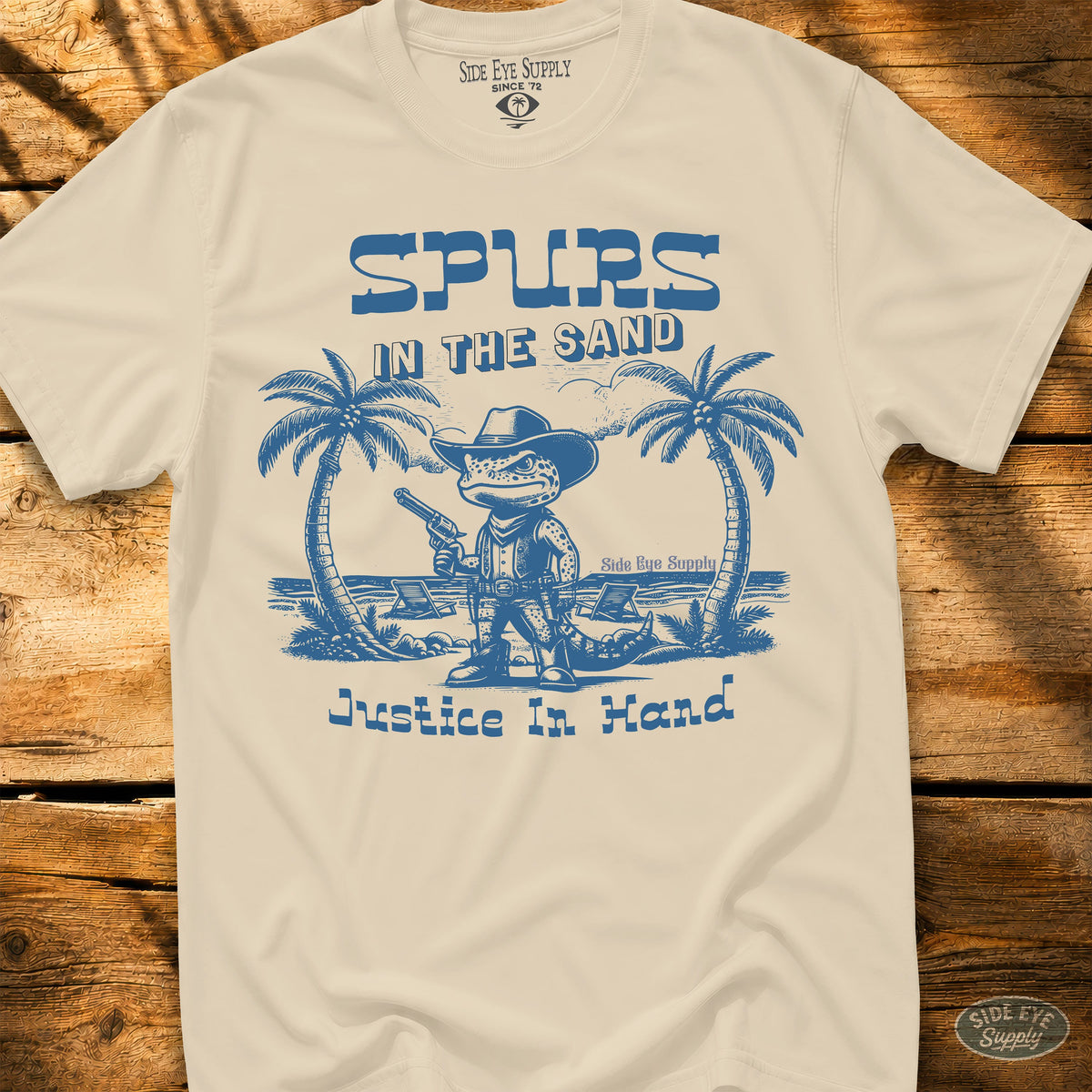 Spurs In The Sand Tee Natural / S - by Side Eye Supply - Surf Beach Life Apparel
