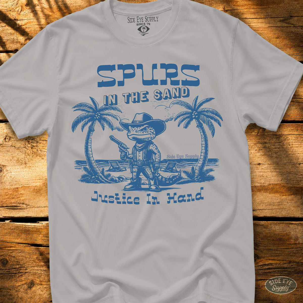 Spurs In The Sand Tee Ice Grey / S - by Side Eye Supply - Surf Beach Life Apparel