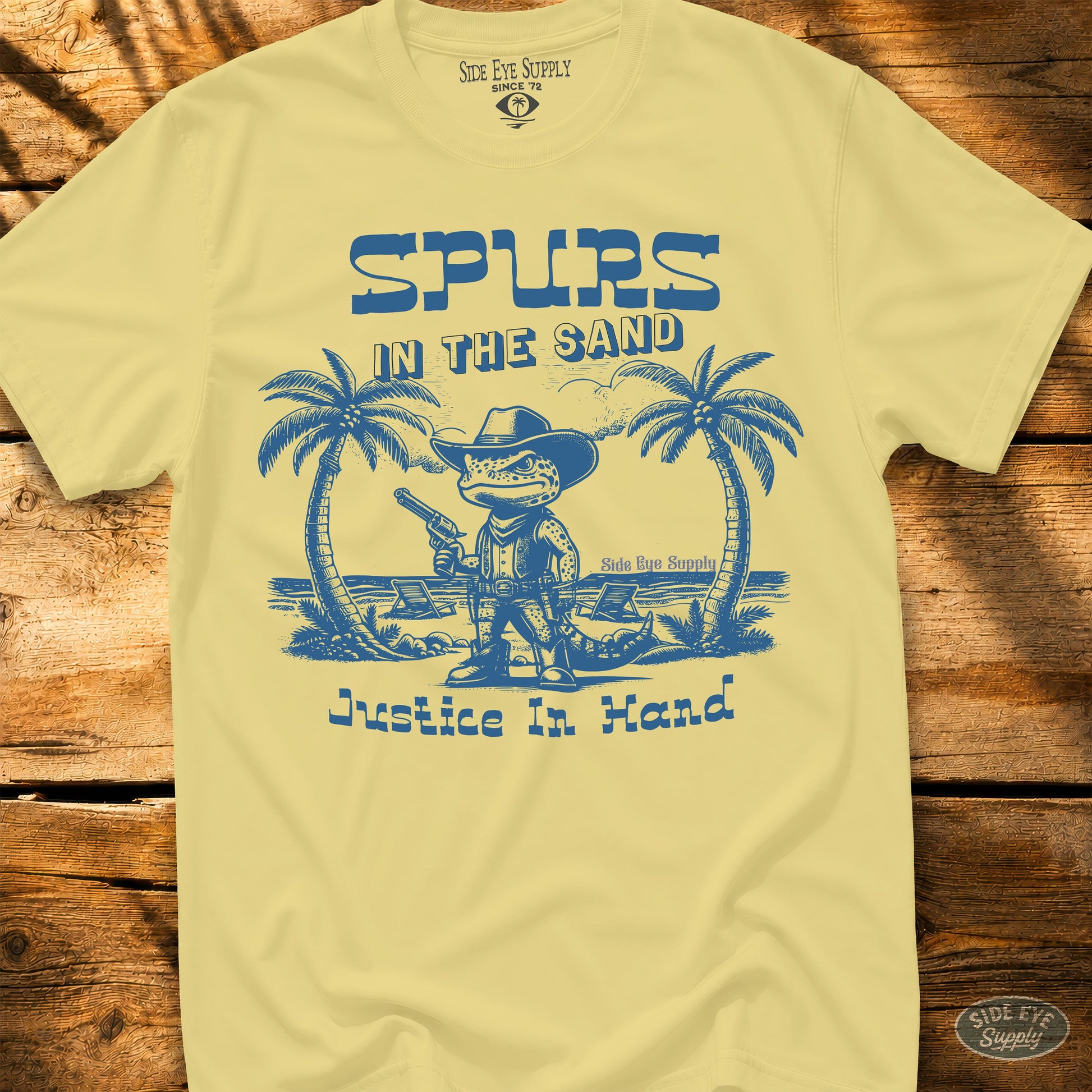 Spurs In The Sand Tee Cornsilk / S - by Side Eye Supply - Surf Beach Life Apparel