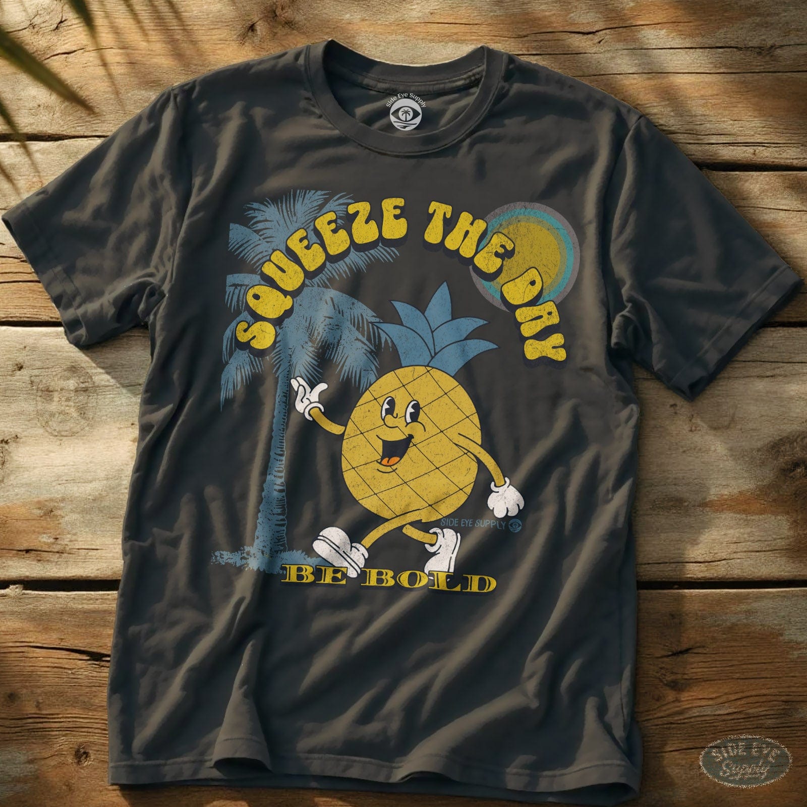 Squeeze the Day T-Shirt Charcoal / S - by Side Eye Supply - Surf Beach Life Apparel