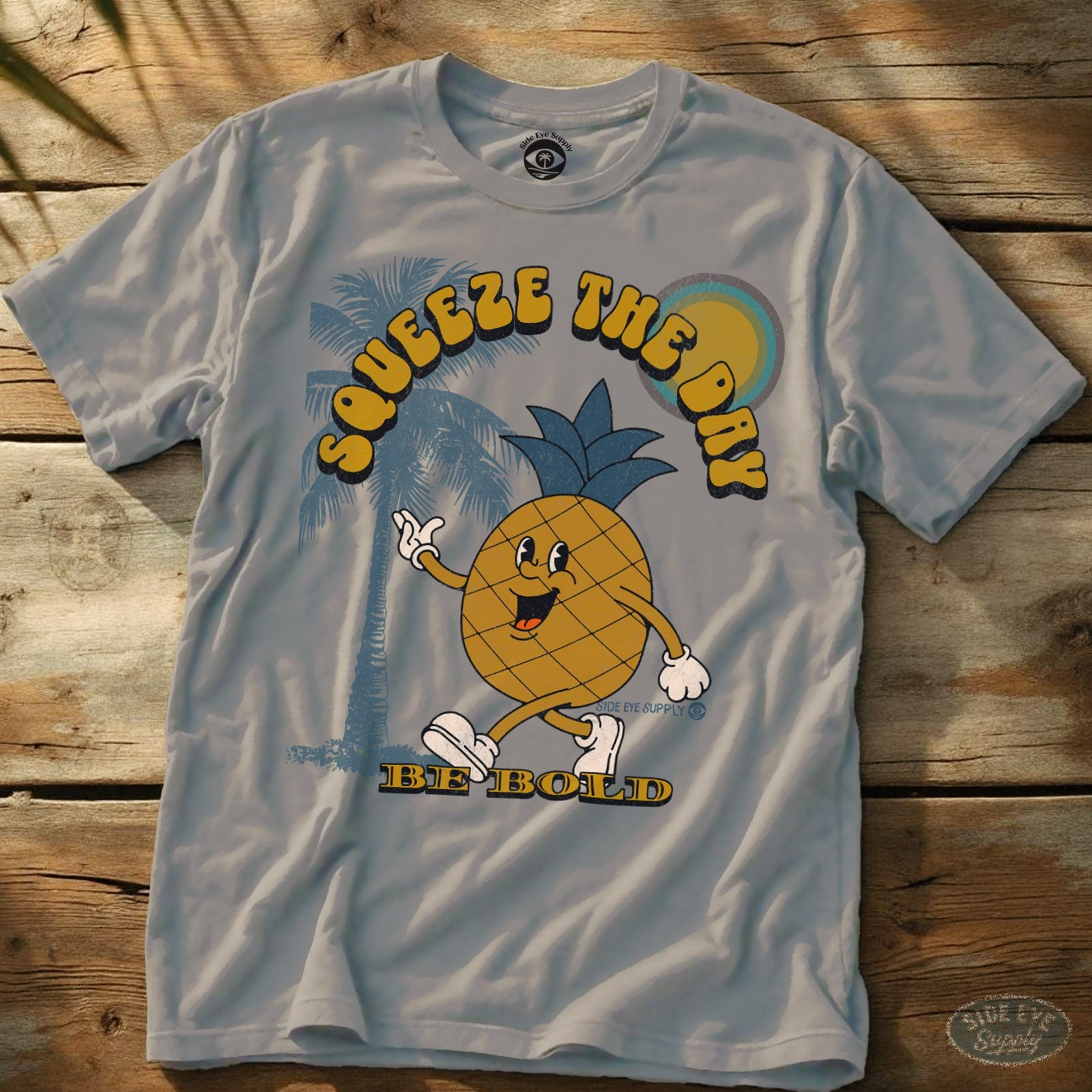 Squeeze the Day T-Shirt Ice Grey / S - by Side Eye Supply - Surf Beach Life Apparel