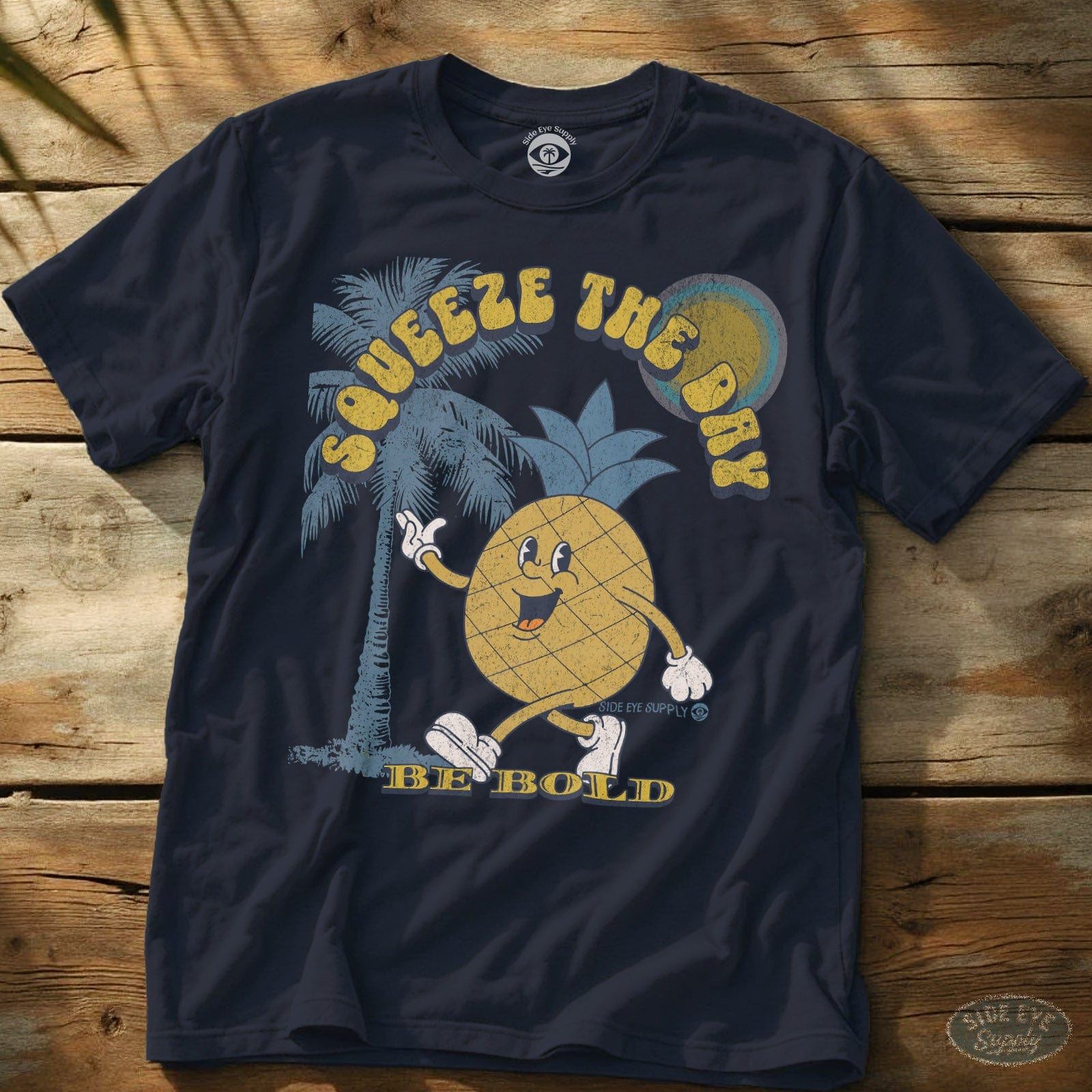 Squeeze the Day T-Shirt Navy / S - by Side Eye Supply - Surf Beach Life Apparel