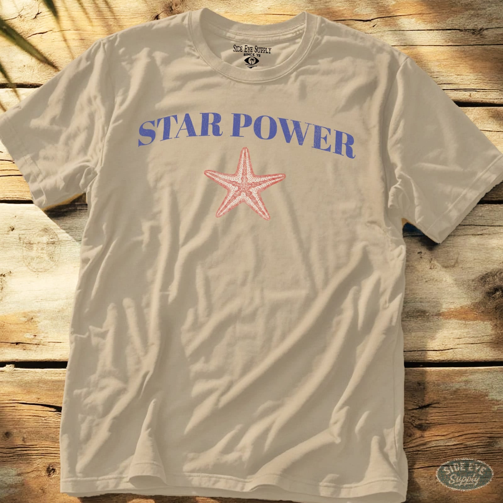 Star Power Tee Sand / S - by Side Eye Supply - Surf Beach Life Apparel