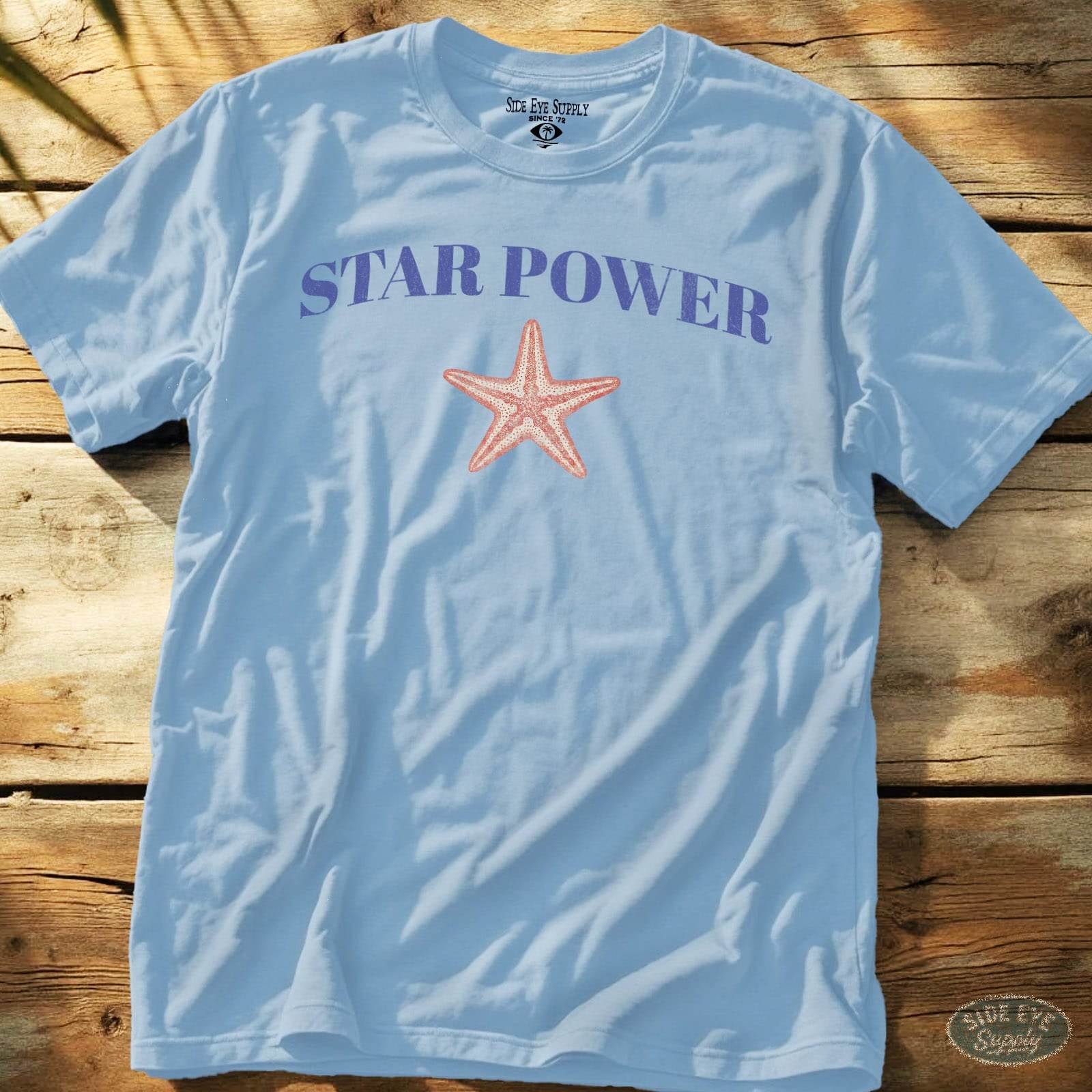 Star Power Tee Light Blue / S - by Side Eye Supply - Surf Beach Life Apparel