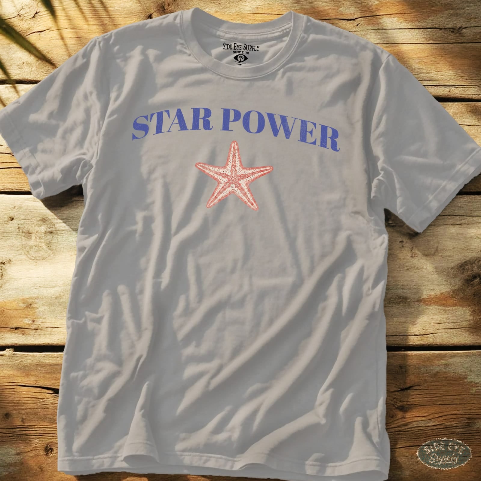 Star Power Tee Ice Grey / S - by Side Eye Supply - Surf Beach Life Apparel