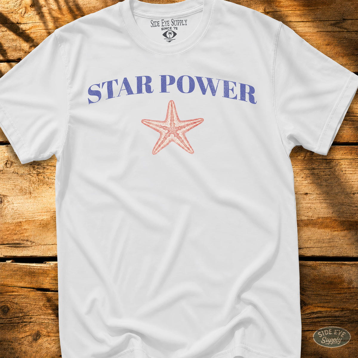 Star Power Tee White / S - by Side Eye Supply - Surf Beach Life Apparel