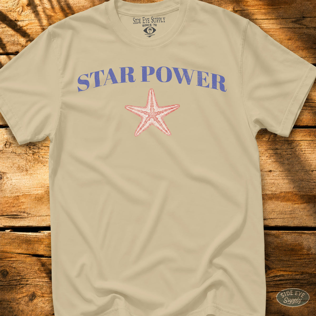 Star Power Tee Sand / S - by Side Eye Supply - Surf Beach Life Apparel
