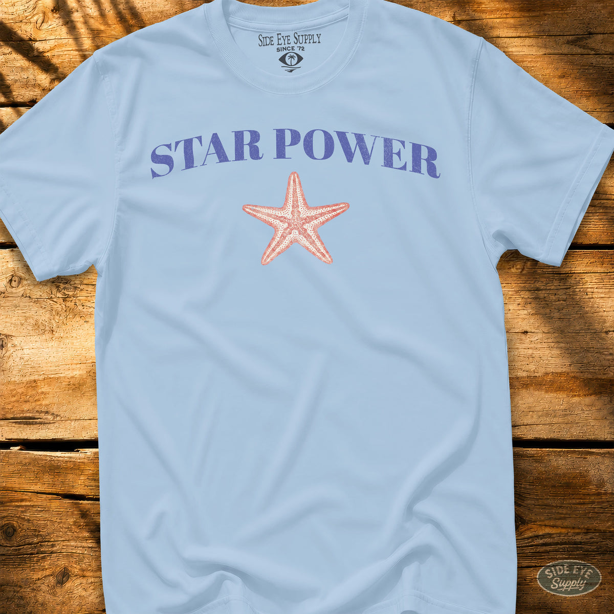 Star Power Tee Light Blue / S - by Side Eye Supply - Surf Beach Life Apparel