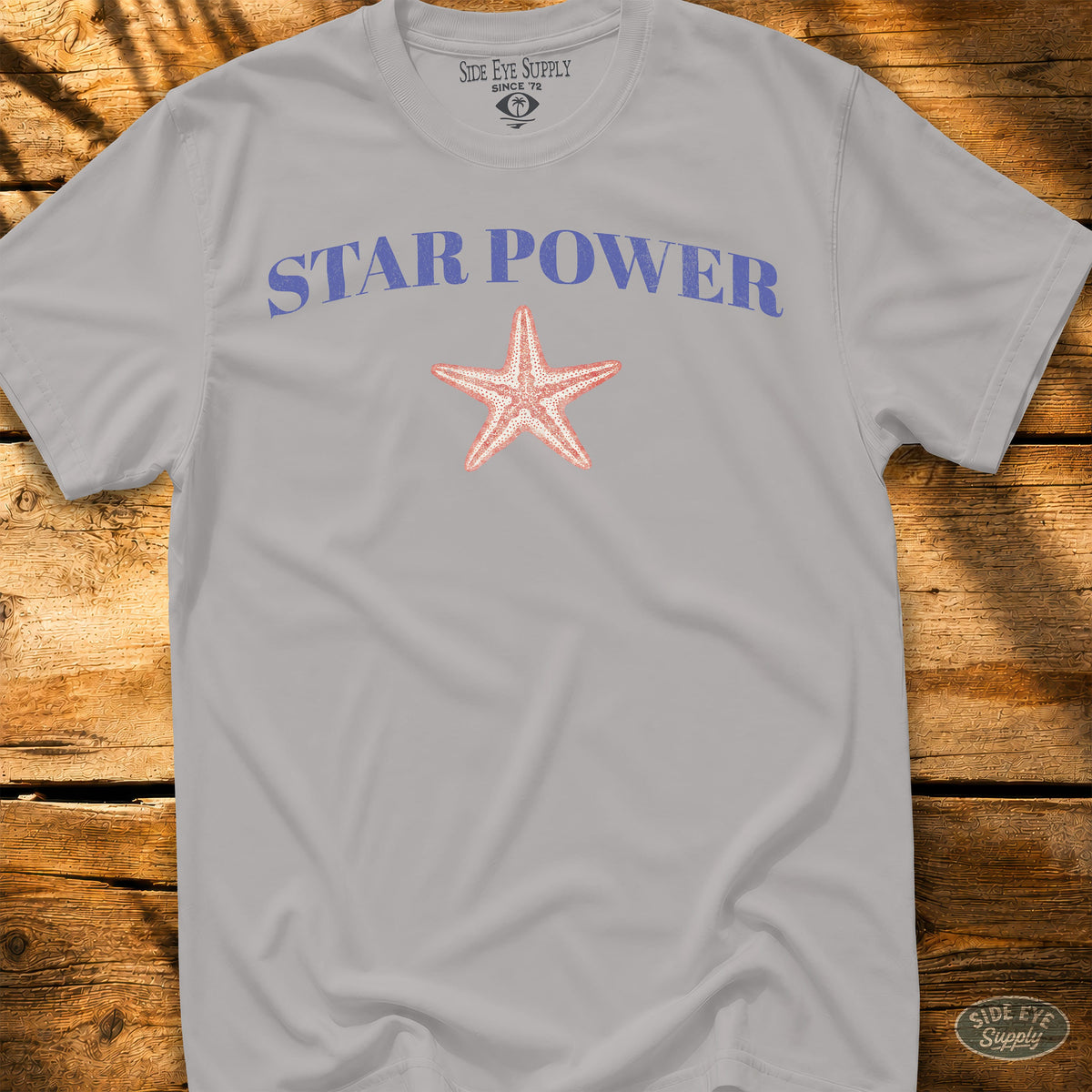 Star Power Tee Ice Grey / S - by Side Eye Supply - Surf Beach Life Apparel