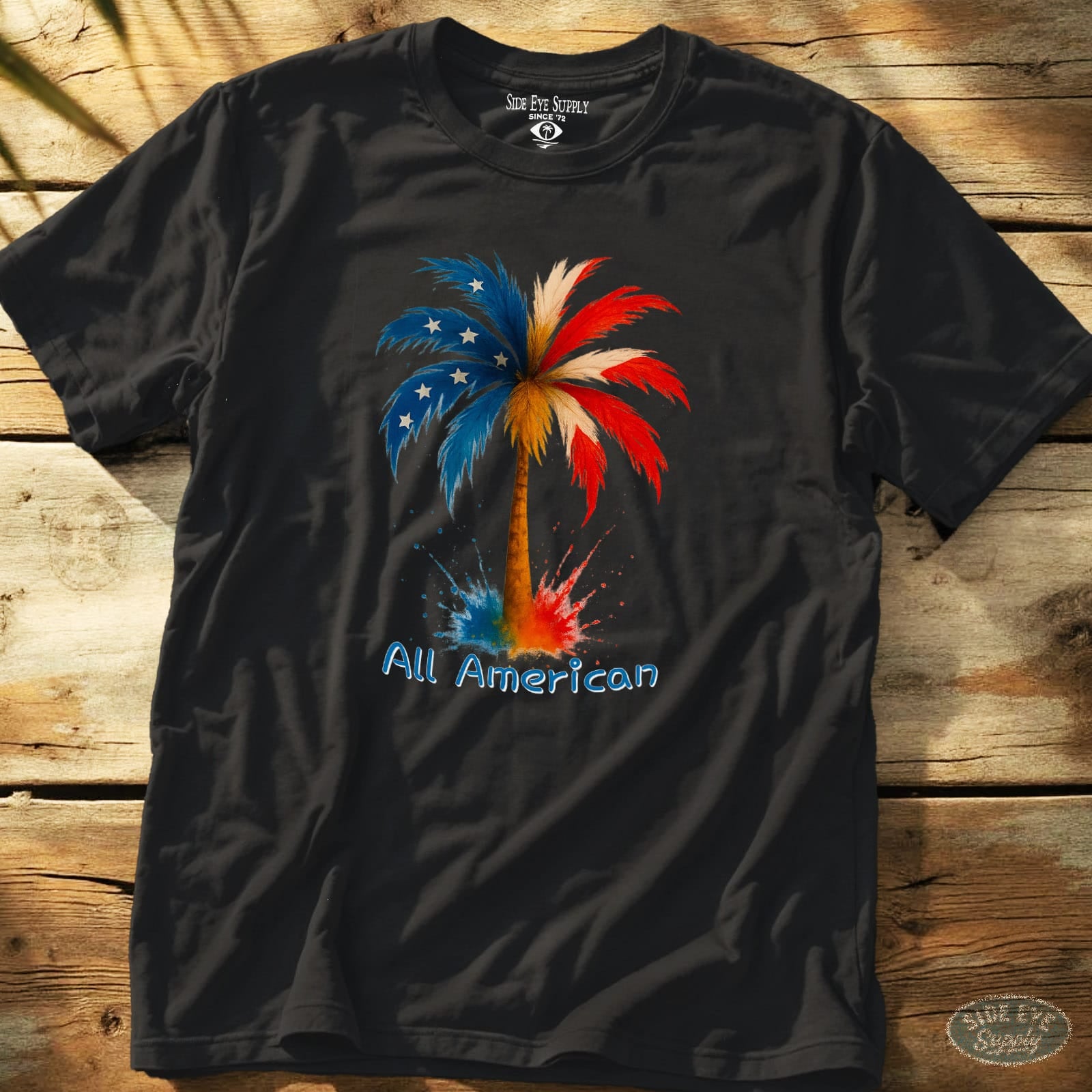 Star-Spangled Summer Tee Black / S - by Side Eye Supply - Surf Beach Life Apparel
