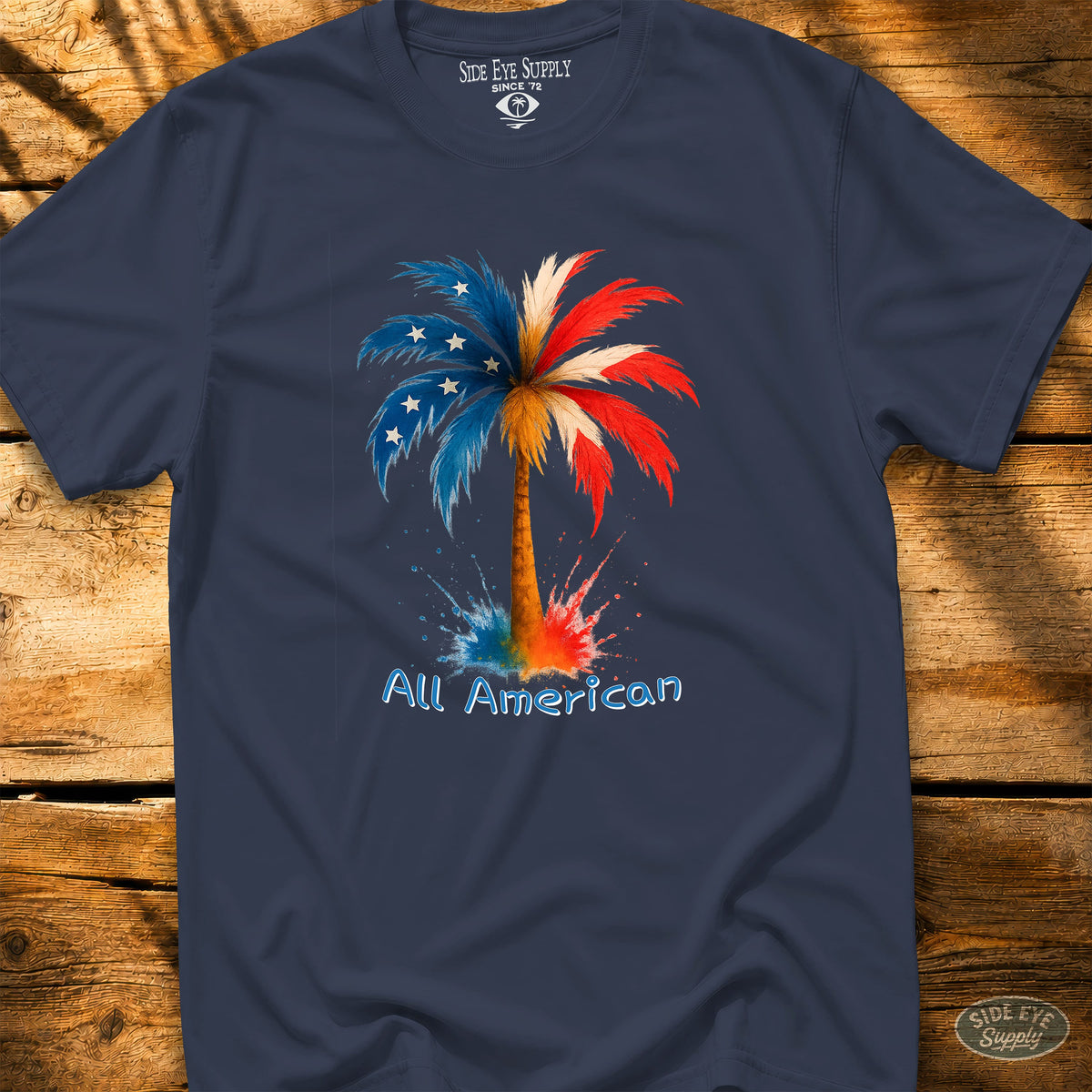 Star-Spangled Summer Tee Navy / S - by Side Eye Supply - Surf Beach Life Apparel