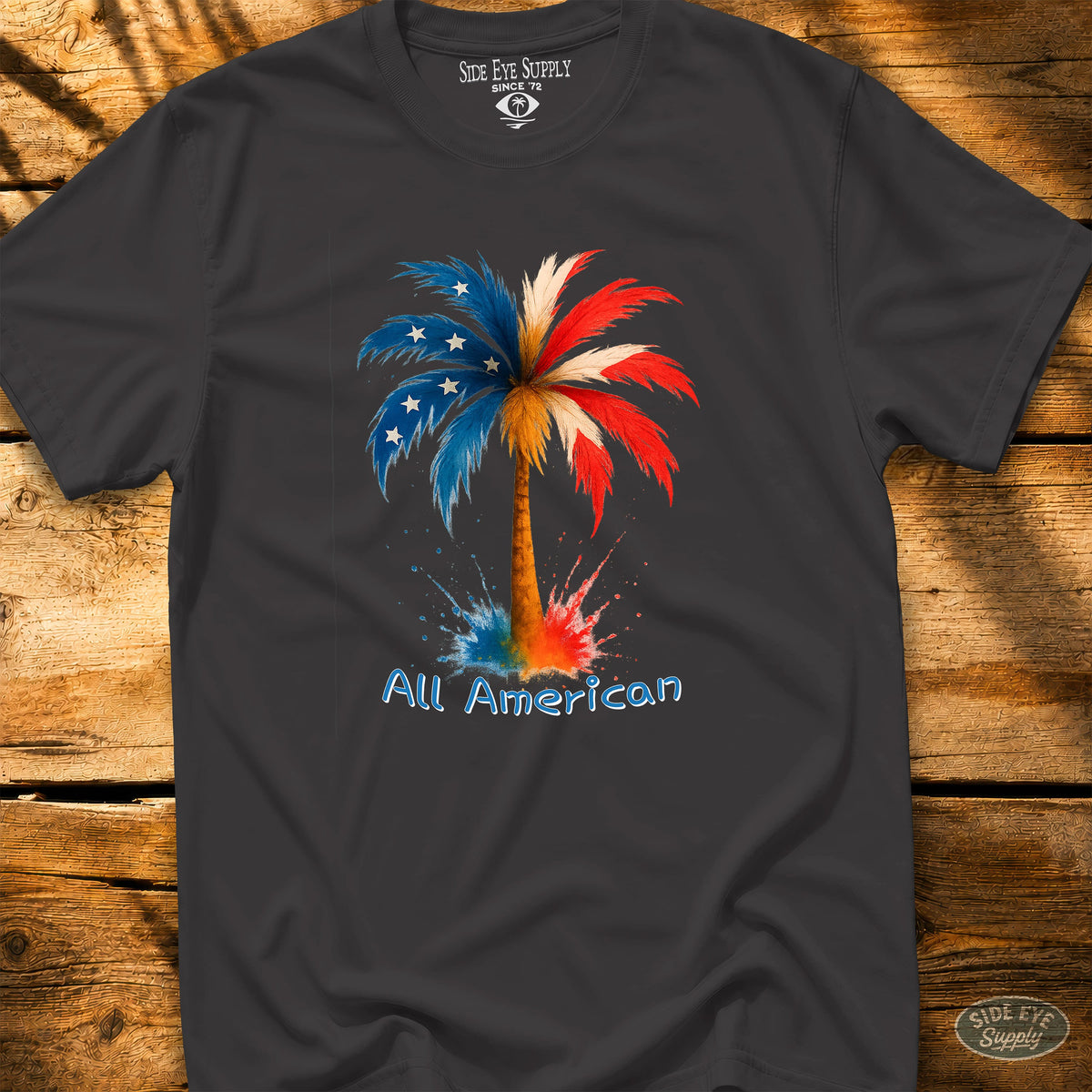 Star-Spangled Summer Tee Black / S - by Side Eye Supply - Surf Beach Life Apparel