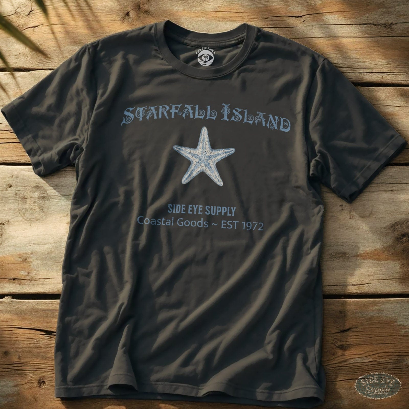 Starfall Island Tee Charcoal / S - by Side Eye Supply - Surf Beach Life Apparel