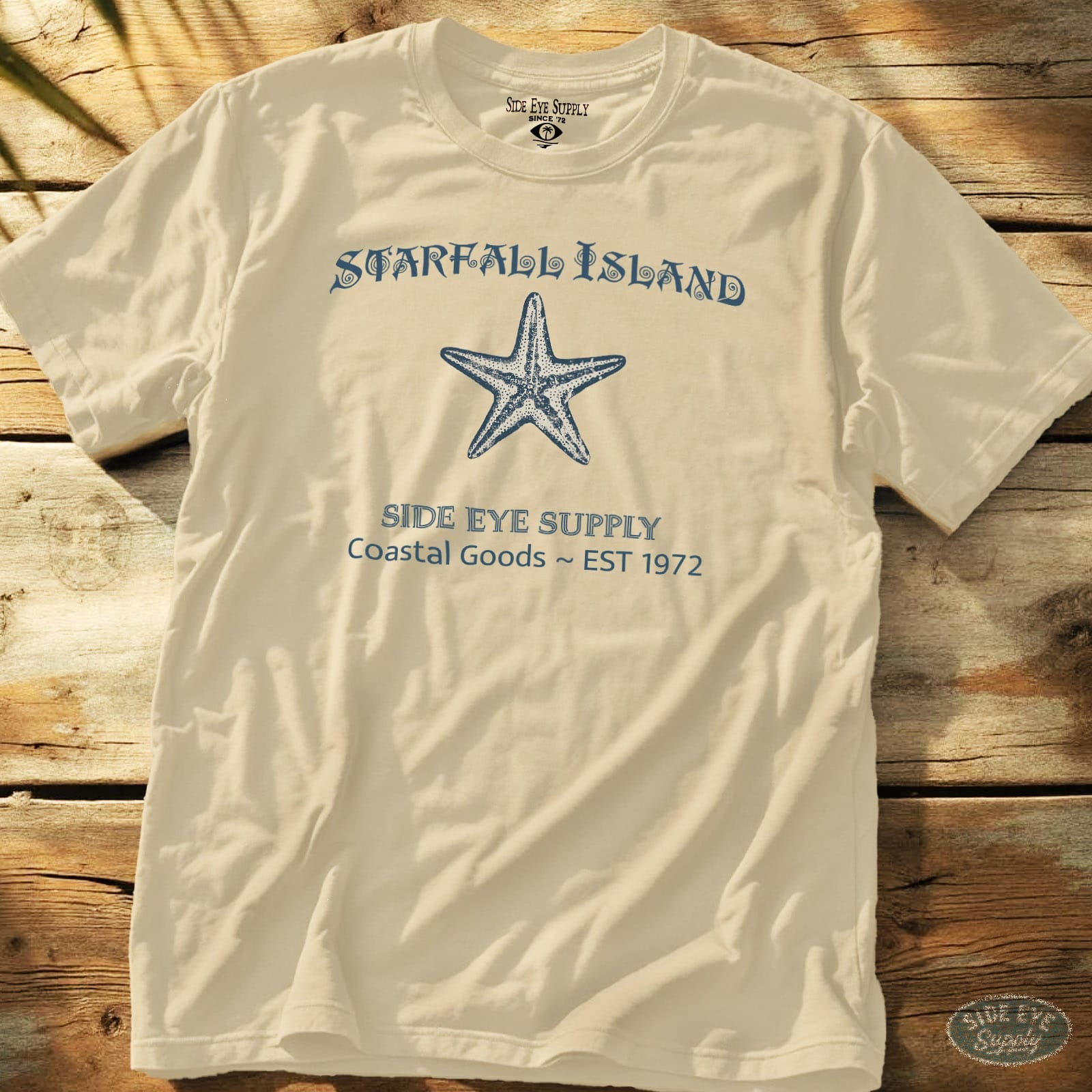Starfall Island Tee Natural / S - by Side Eye Supply - Surf Beach Life Apparel
