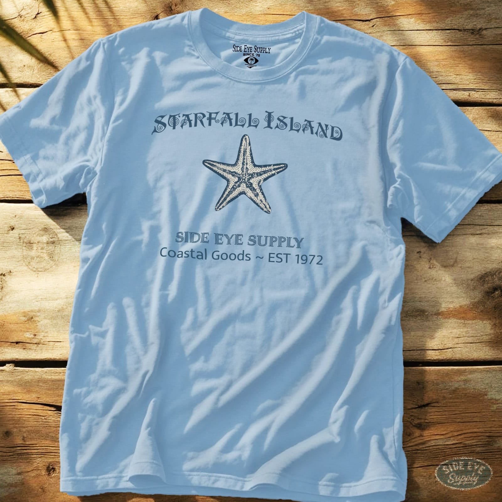 Starfall Island Tee Light Blue / S - by Side Eye Supply - Surf Beach Life Apparel