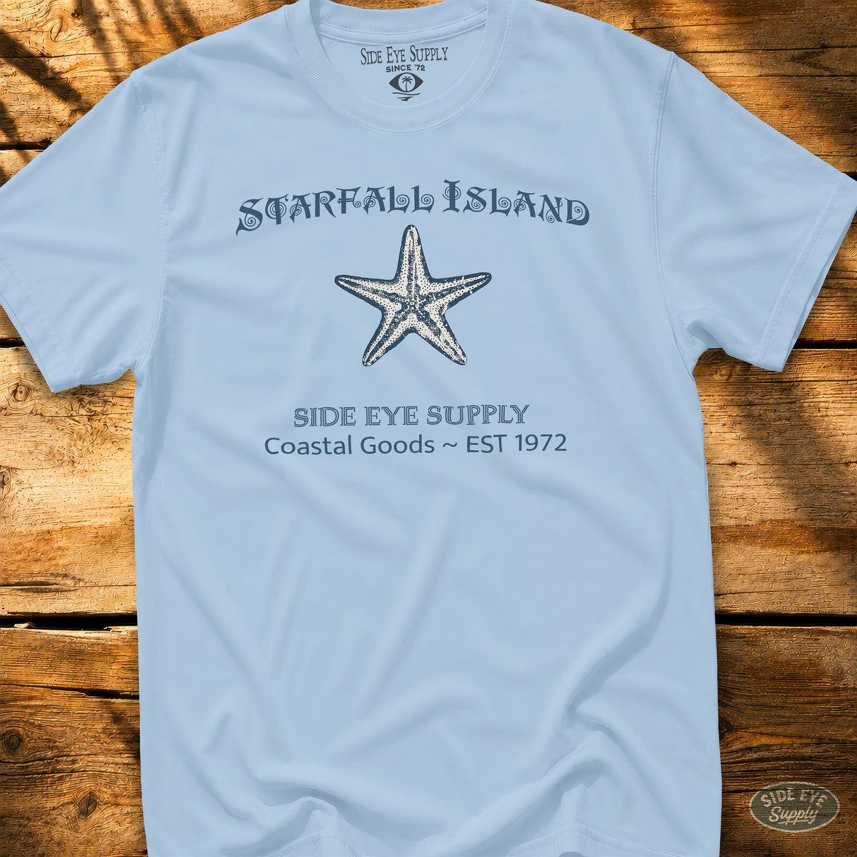 Starfall Island Tee Light Blue / S - by Side Eye Supply - Surf Beach Life Apparel