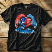 Stars and Stripes Tee Black / S - by Side Eye Supply - Surf Beach Life Apparel
