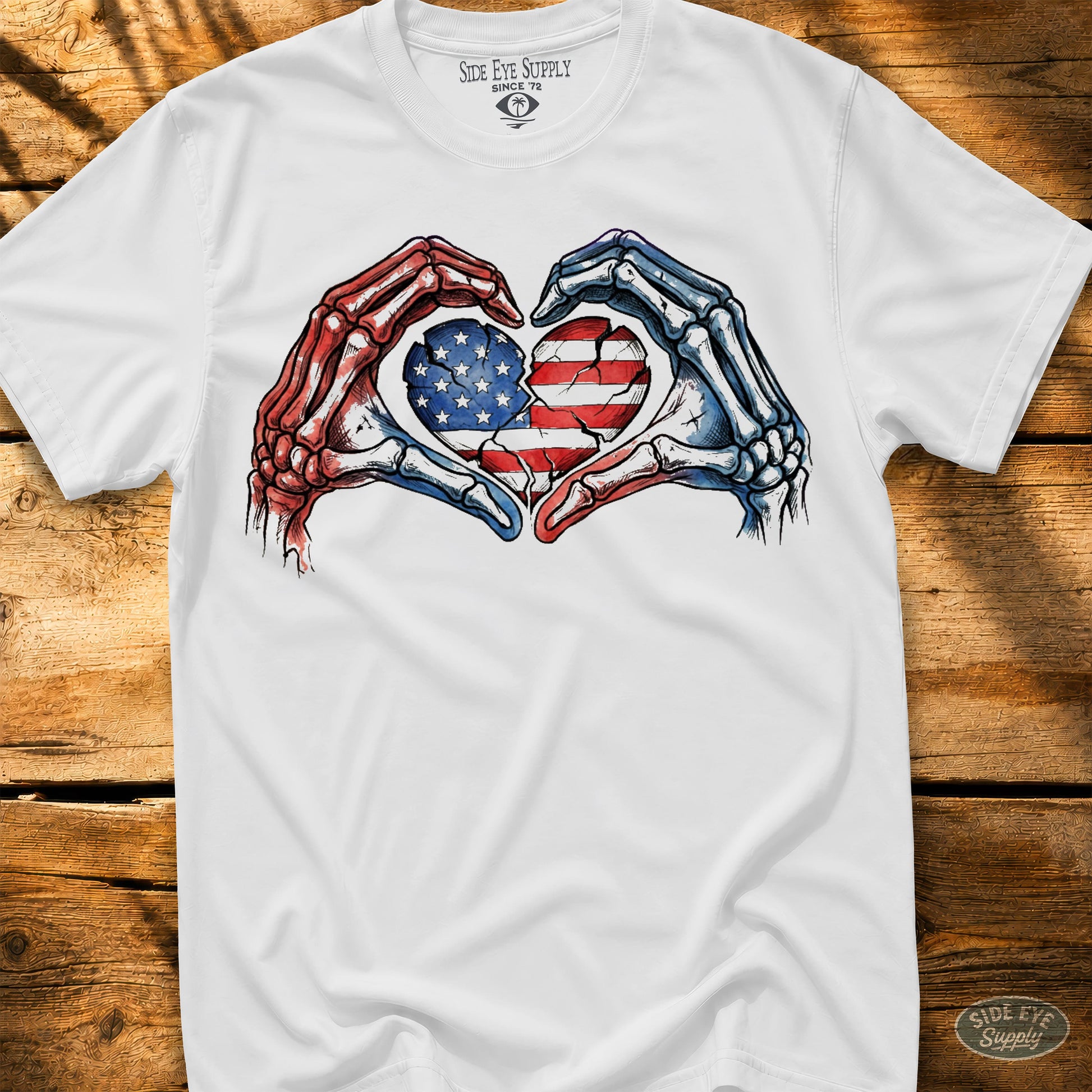 Stars and Stripes Tee White / S - by Side Eye Supply - Surf Beach Life Apparel