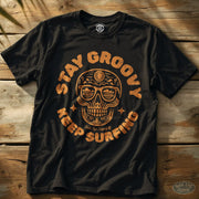 Stay Groovy Tee Black / S - by Side Eye Supply - Surf Beach Life Apparel