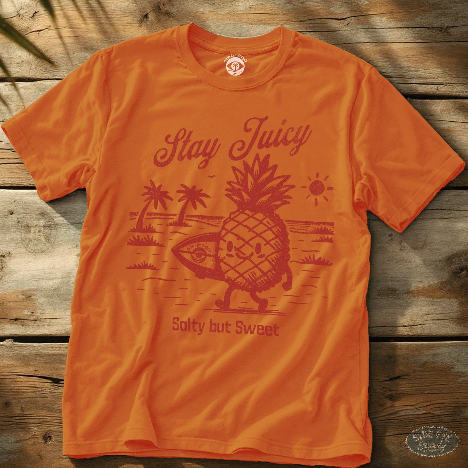Stay Juicy Tee Orange / S - by Side Eye Supply - Surf Beach Life Apparel