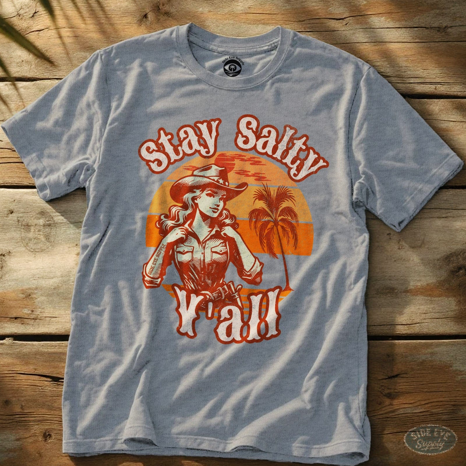 Stay Salty Y'all Tee Sport Grey / S - by Side Eye Supply - Surf Beach Life Apparel