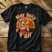 Stay Salty Y'all Tee Black / S - by Side Eye Supply - Surf Beach Life Apparel