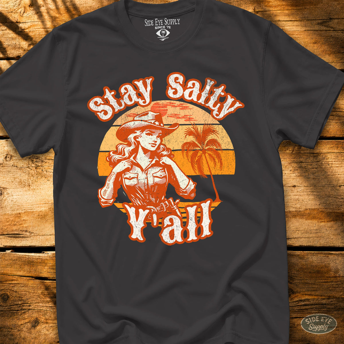 Stay Salty Y'all Tee Black / S - by Side Eye Supply - Surf Beach Life Apparel