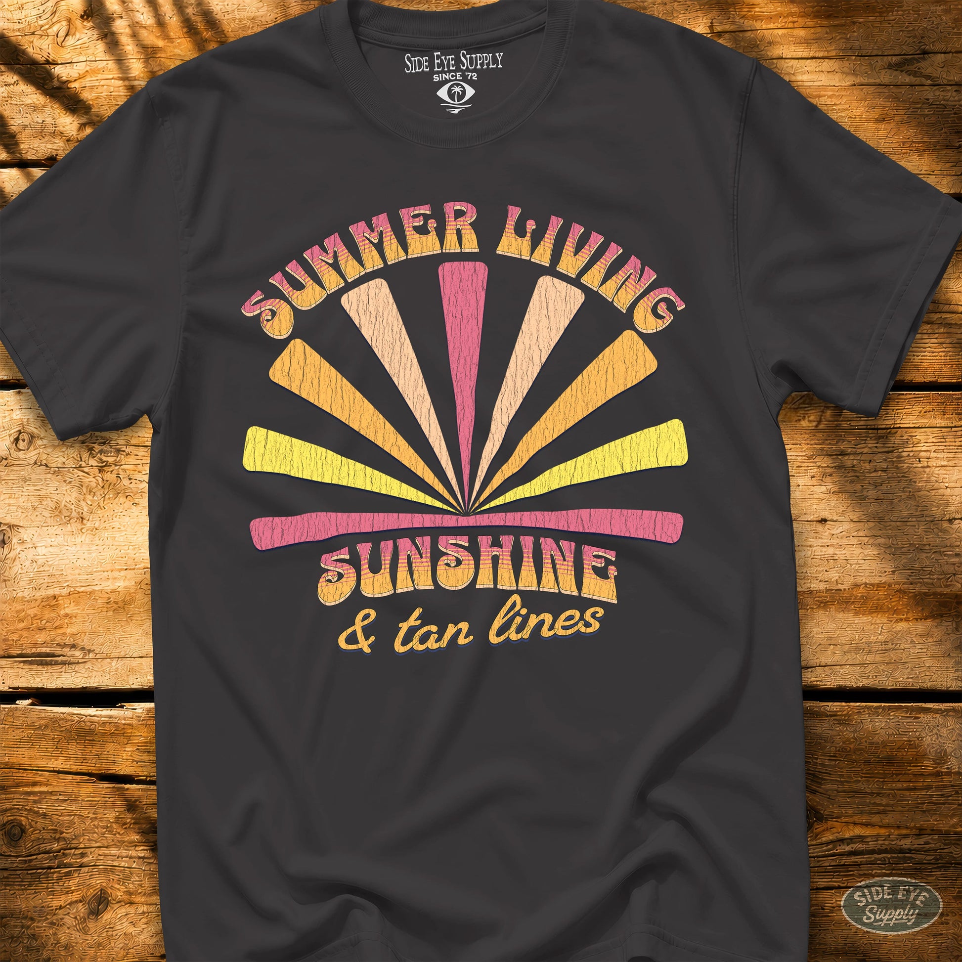 Summer Living Tee Black / S - by Side Eye Supply - Surf Beach Life Apparel