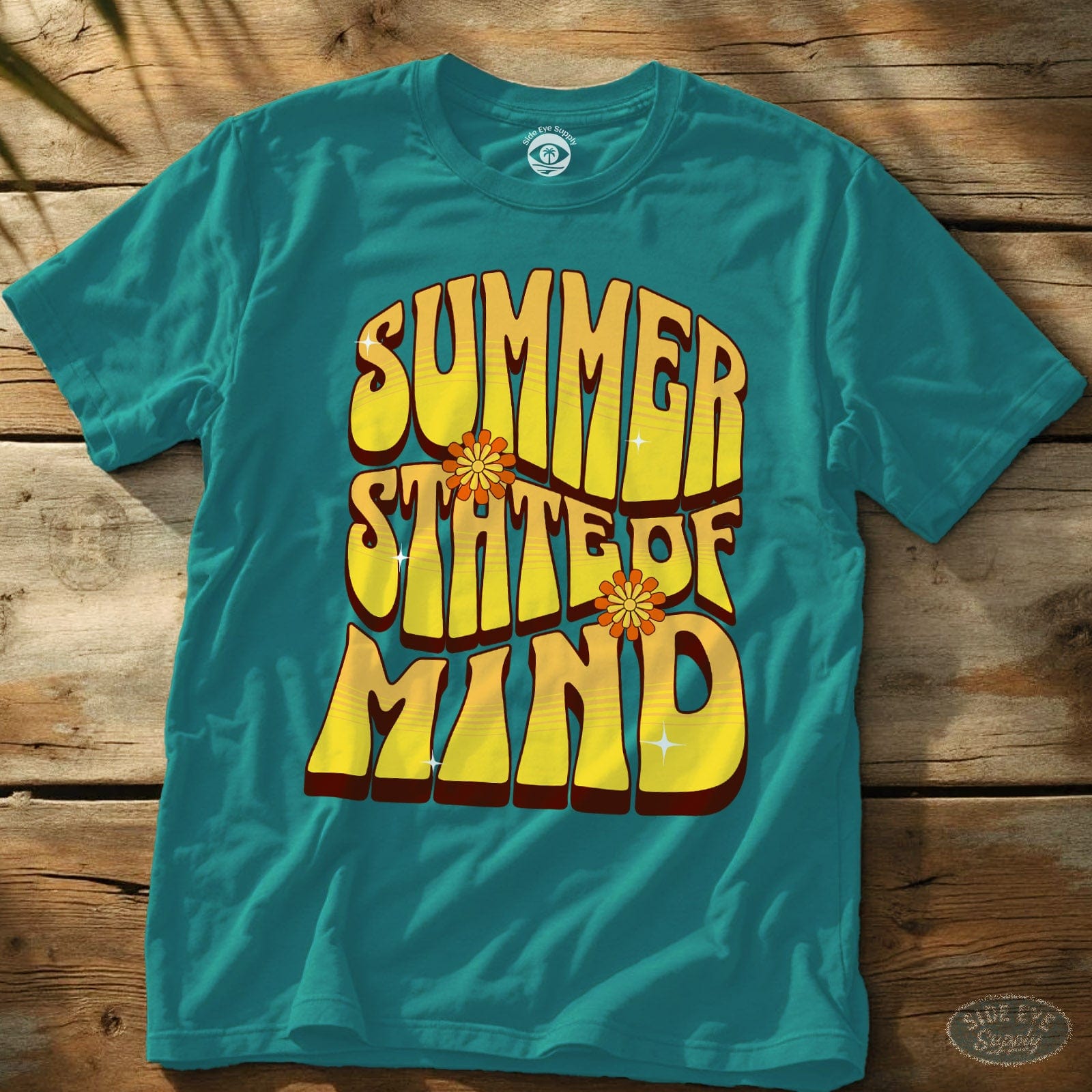 Summer State of Mind T-Shirt Tropical Blue / S - by Side Eye Supply - Surf Beach Life Apparel