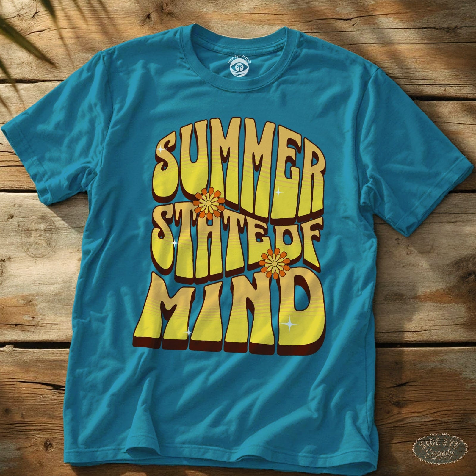 Summer State of Mind T-Shirt Sapphire / S - by Side Eye Supply - Surf Beach Life Apparel