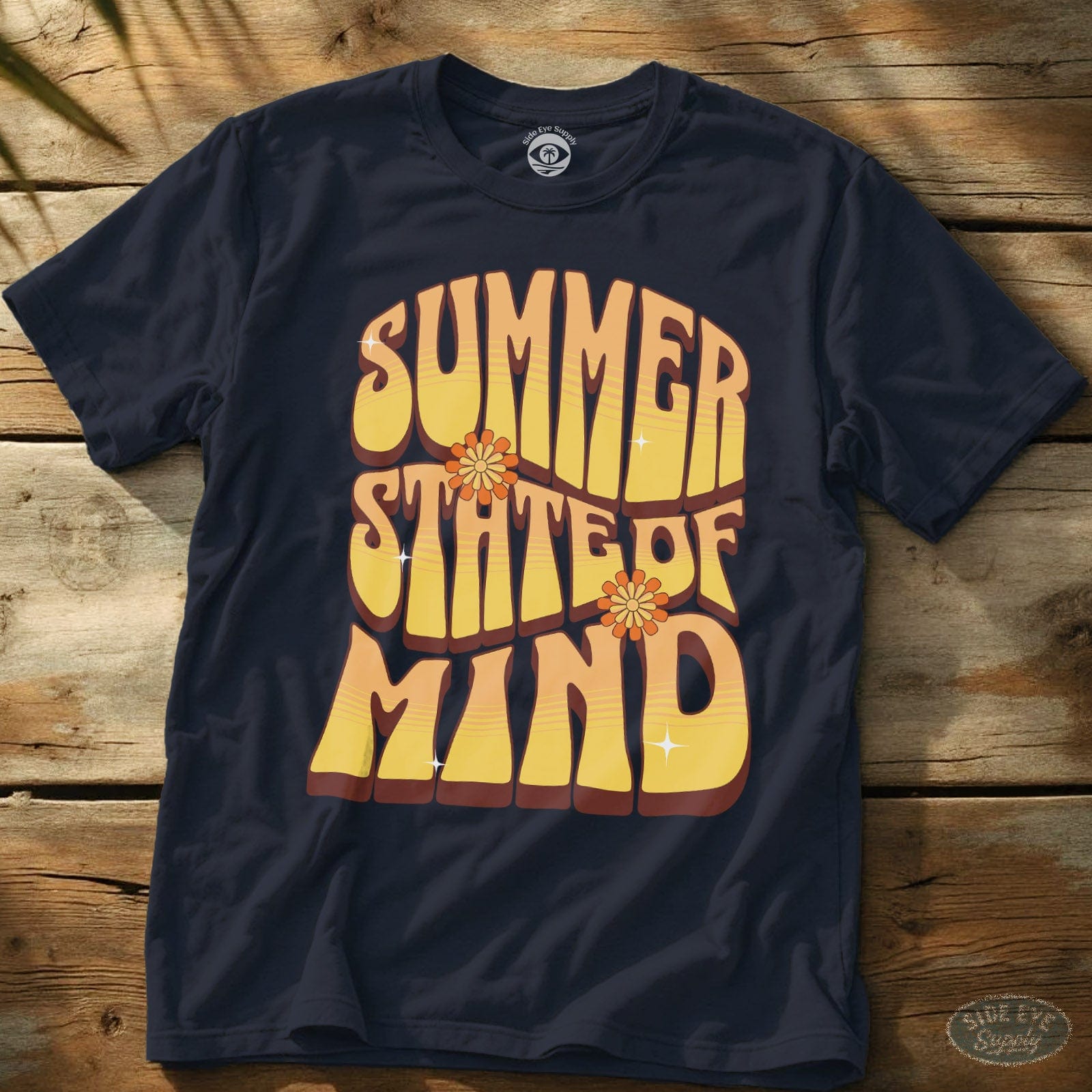 Summer State of Mind T-Shirt Navy / S - by Side Eye Supply - Surf Beach Life Apparel