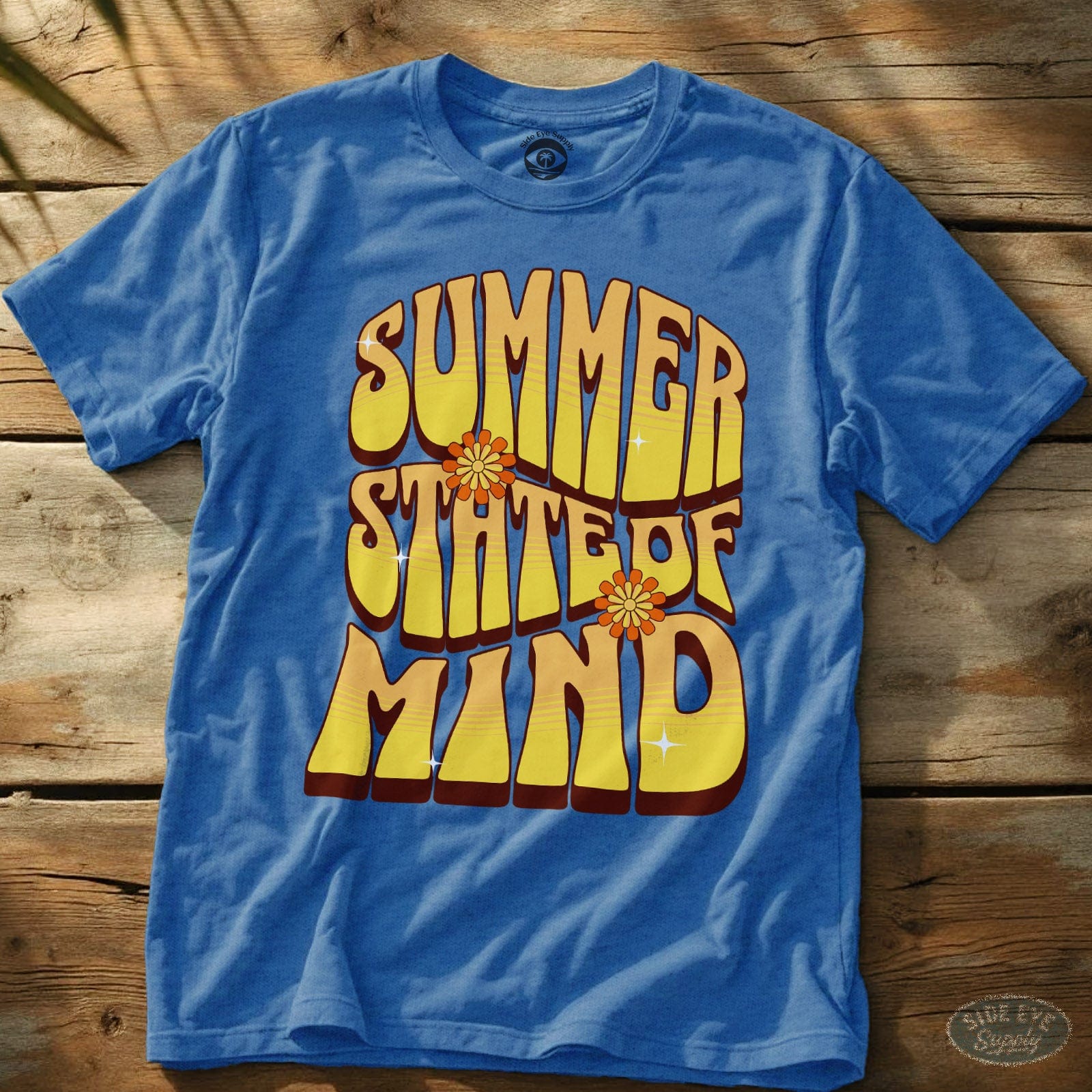 Summer State of Mind T-Shirt Heather Royal / S - by Side Eye Supply - Surf Beach Life Apparel