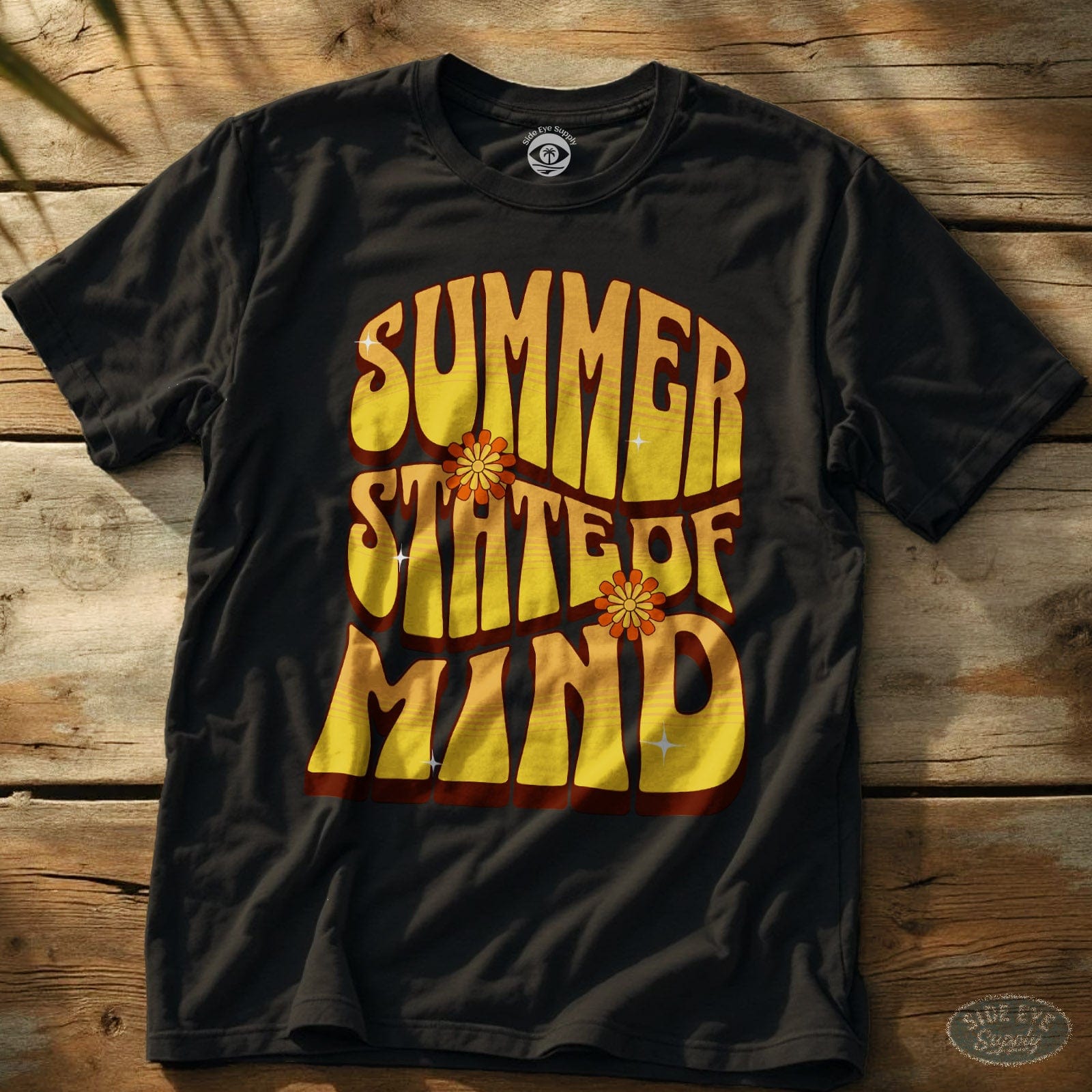 Summer State of Mind T-Shirt Black / S - by Side Eye Supply - Surf Beach Life Apparel