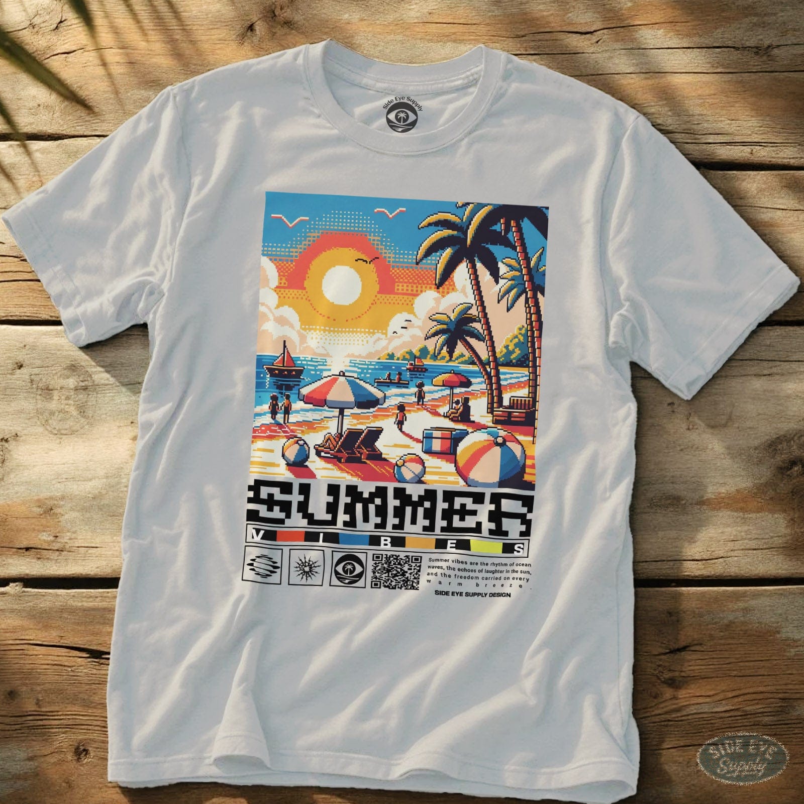 Summer Vibes Tee White / S - by Side Eye Supply - Surf Beach Life Apparel
