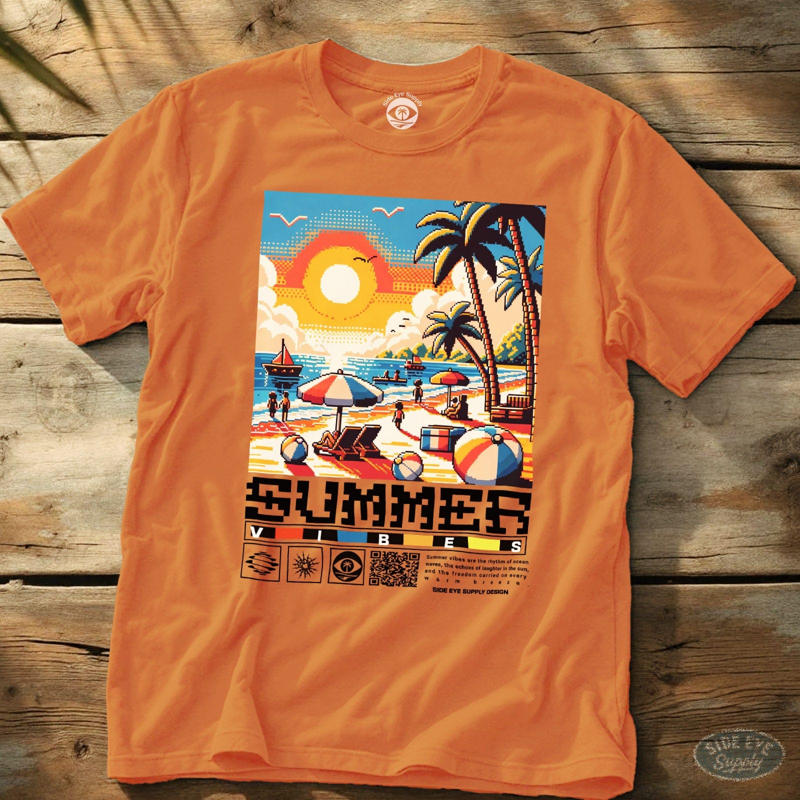 Summer Vibes Tee Orange / S - by Side Eye Supply - Surf Beach Life Apparel
