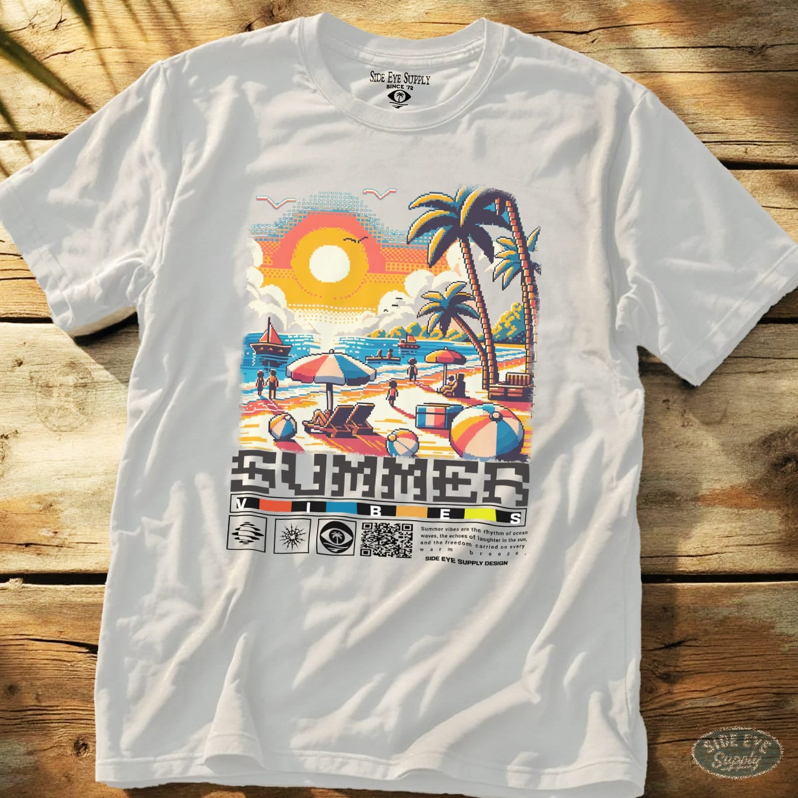 Summer Vibes Tee White / S - by Side Eye Supply - Surf Beach Life Apparel
