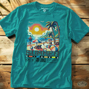 Summer Vibes Tee Tropical Blue / S - by Side Eye Supply - Surf Beach Life Apparel
