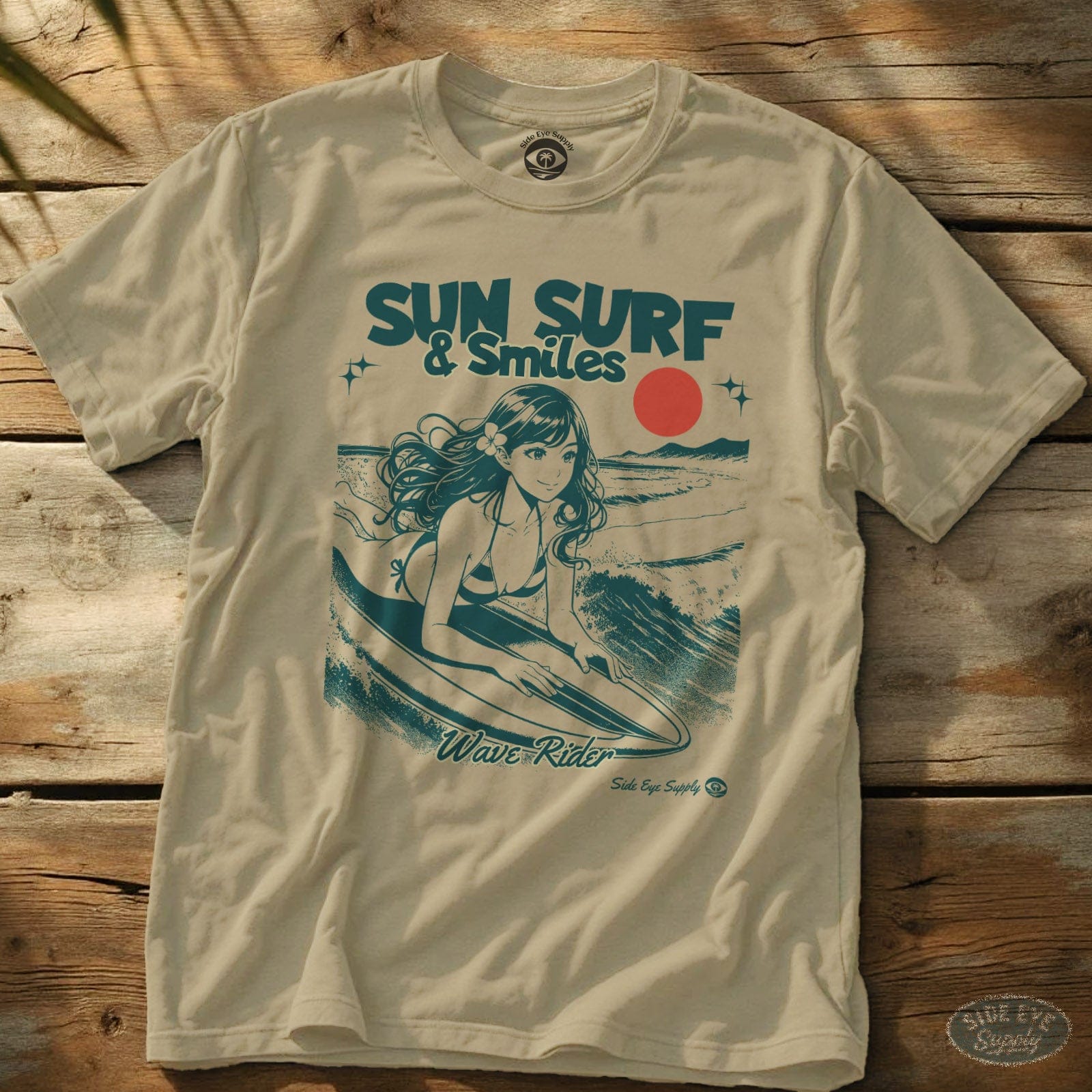 Sun Surf and Smiles Tee Sand / S - by Side Eye Supply - Surf Beach Life Apparel