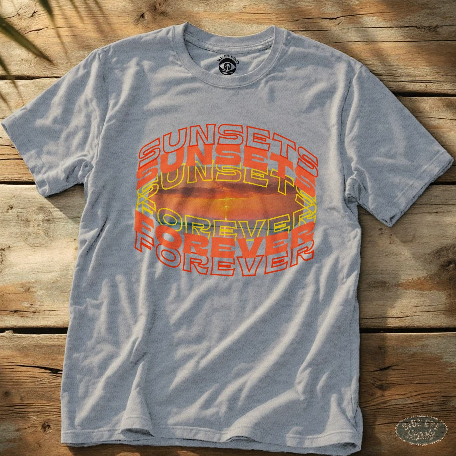 Sunsets Forever - Sunsets Forever Tee Sport Grey / S - by Side Eye Supply - Surf Beach Life Apparel