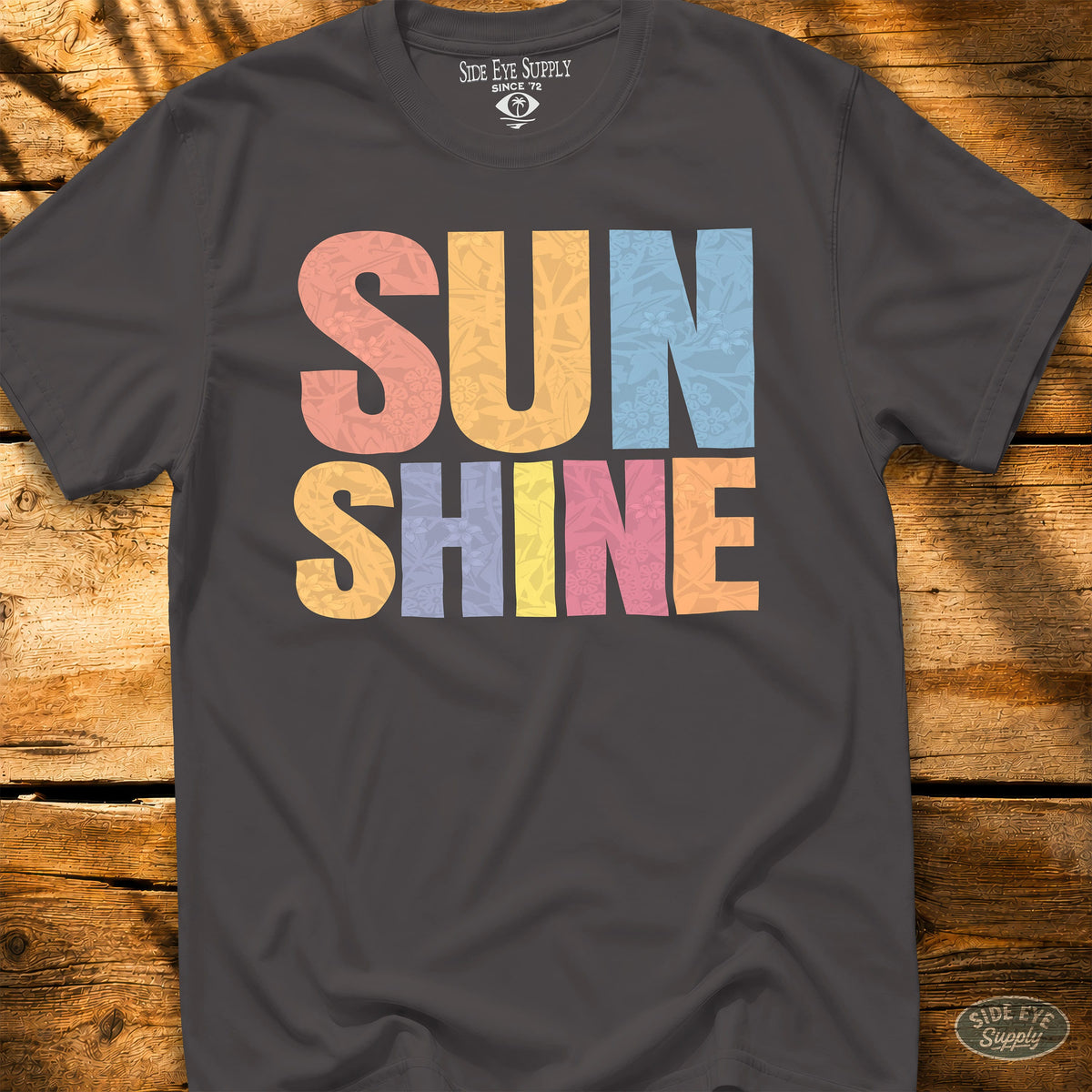 Sunshine Tee Charcoal / S - by Side Eye Supply - Surf Beach Life Apparel