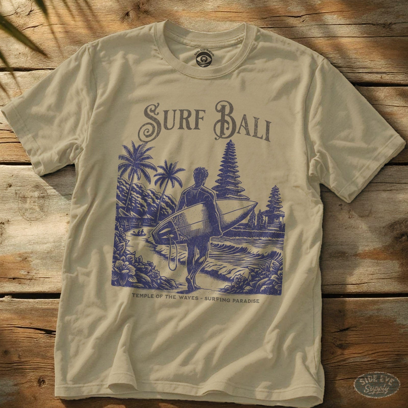 Surf Bali Tee Sand / S - by Side Eye Supply - Surf Beach Life Apparel