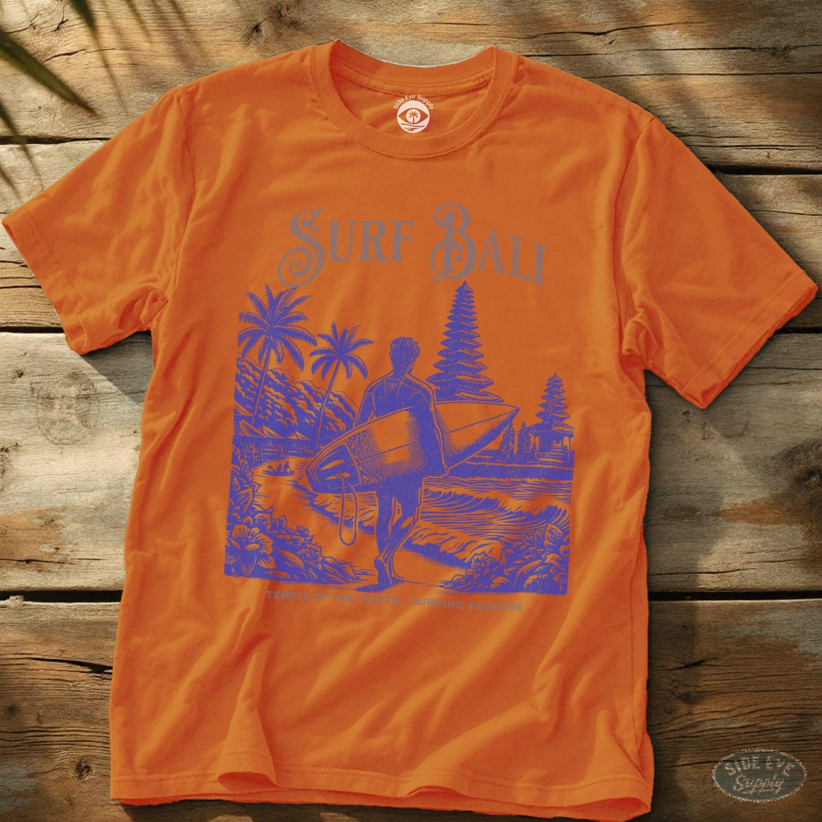 Surf Bali Tee Orange / S - by Side Eye Supply - Surf Beach Life Apparel