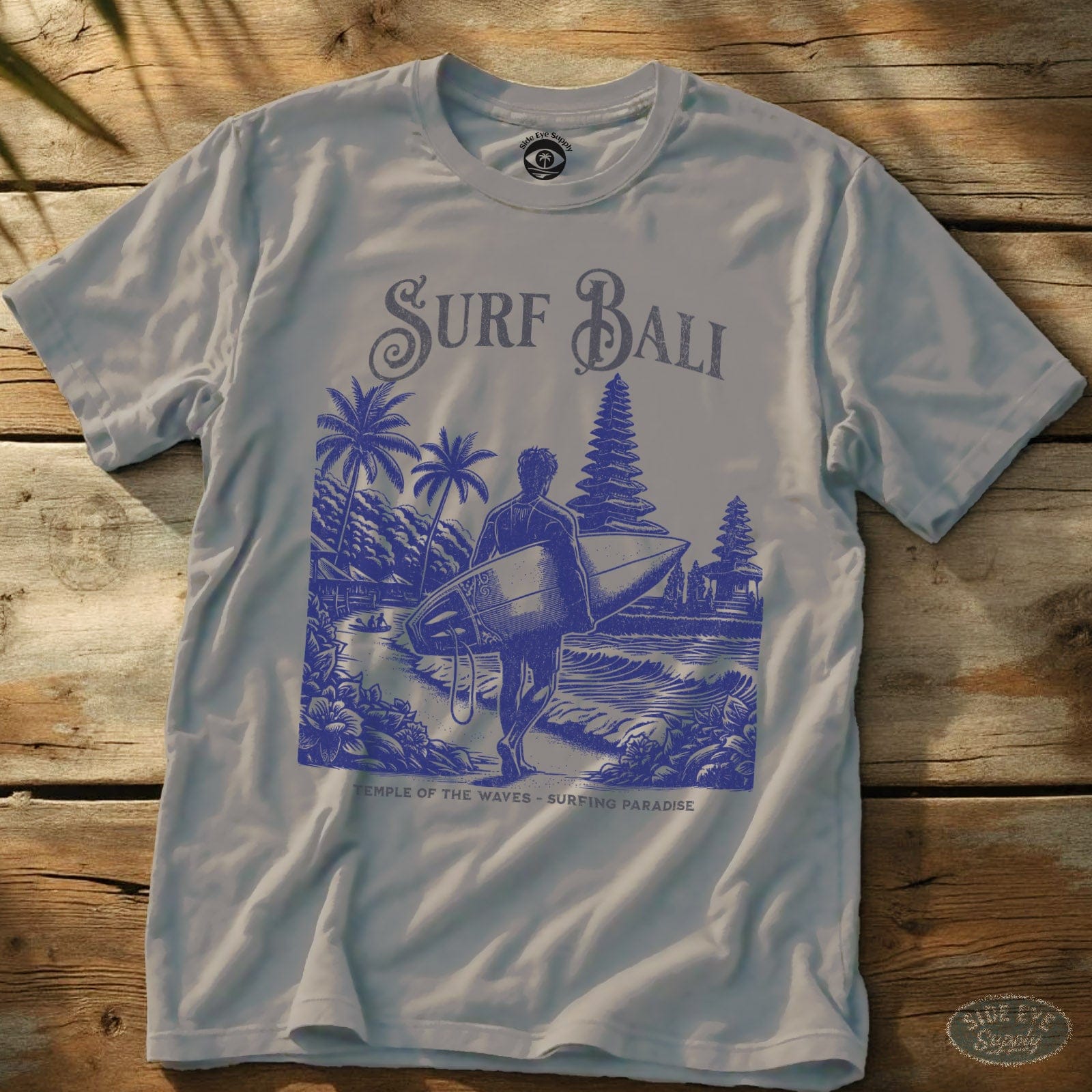 Surf Bali Tee Ice Grey / S - by Side Eye Supply - Surf Beach Life Apparel