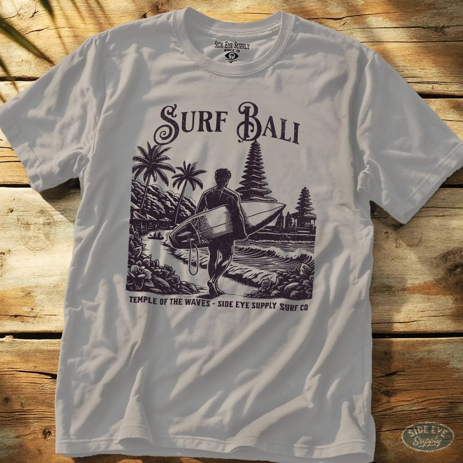 Surf Bali Tee Ice Grey / S - by Side Eye Supply - Surf Beach Life Apparel