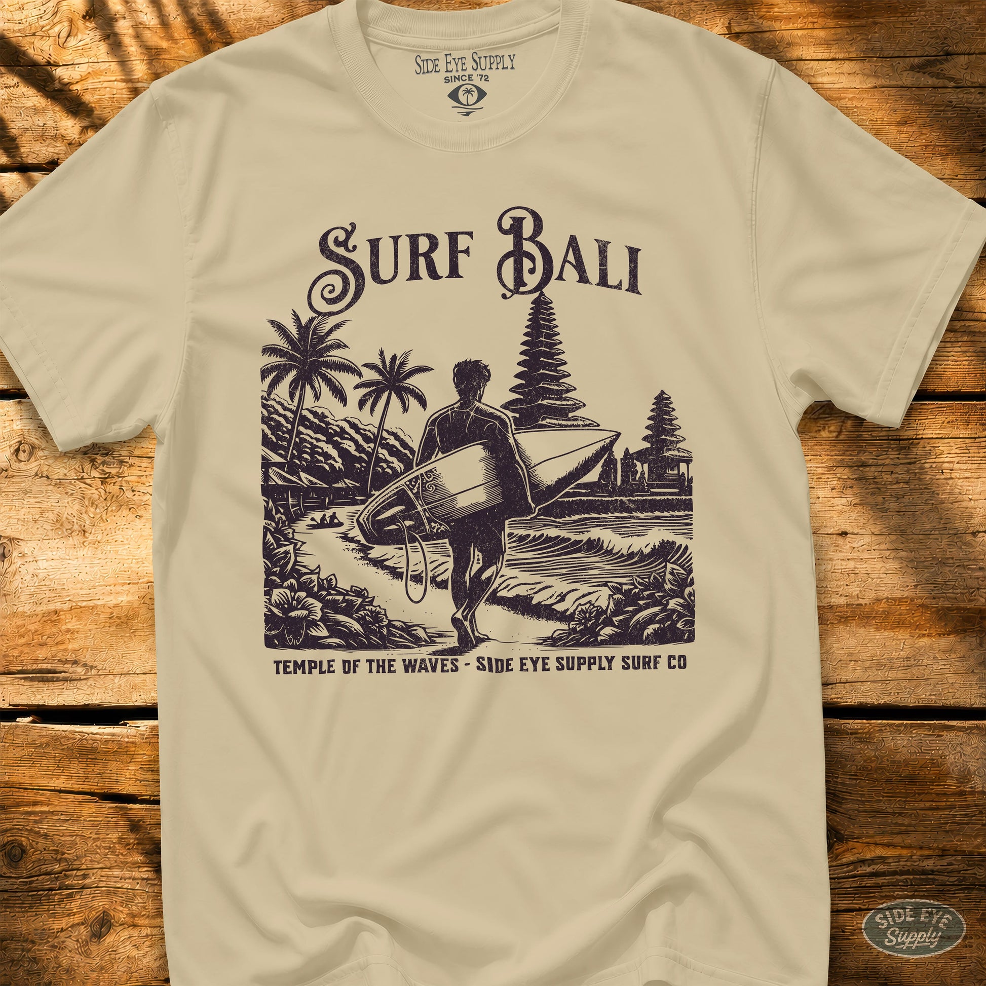 Surf Bali Tee Sand / S - by Side Eye Supply - Surf Beach Life Apparel