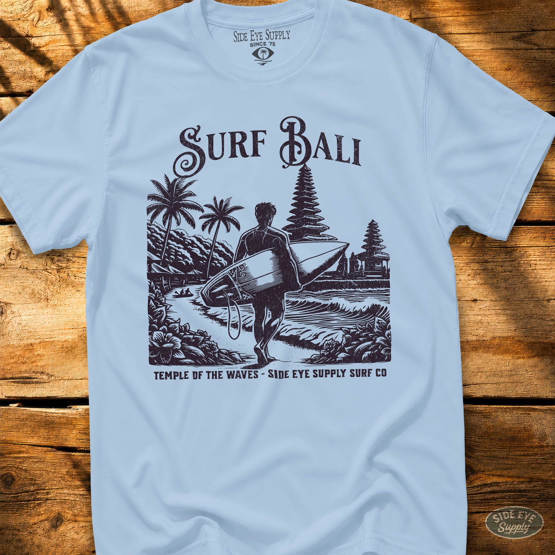 Surf Bali Tee Light Blue / S - by Side Eye Supply - Surf Beach Life Apparel