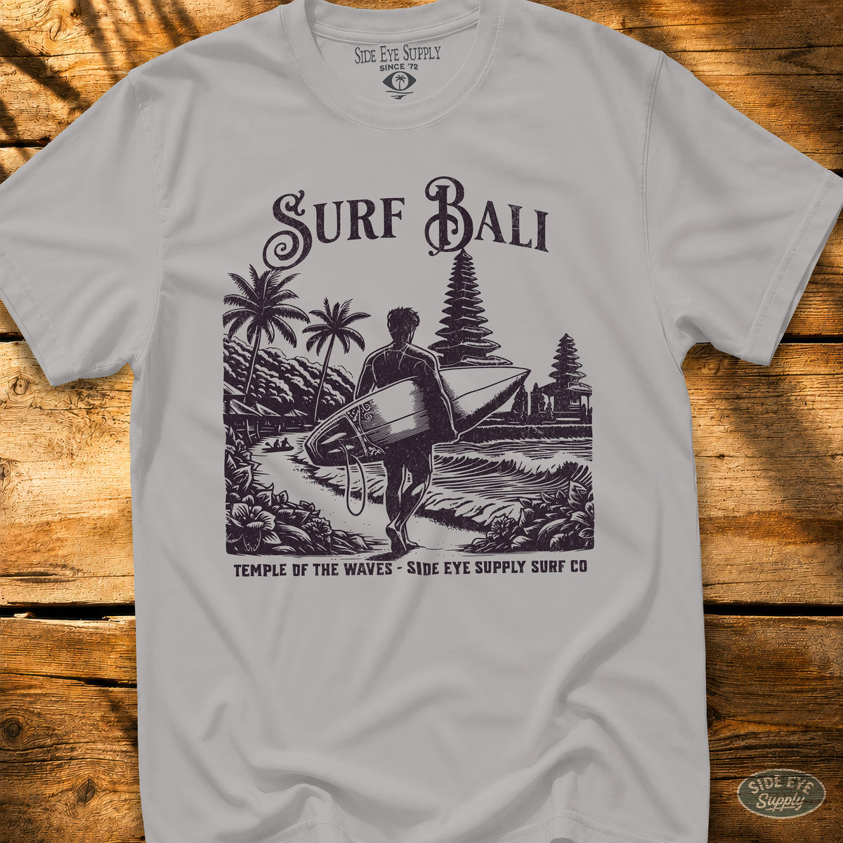Surf Bali Tee Ice Grey / S - by Side Eye Supply - Surf Beach Life Apparel